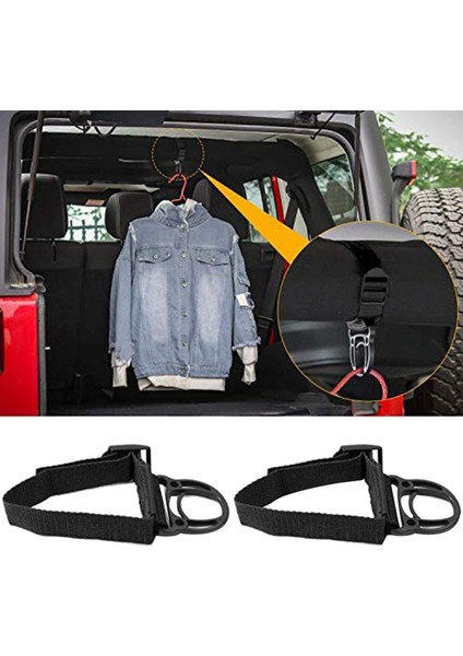 4 Adet Roll Bar Askı Kancası Wrangler Cj Yj Tj Lj Jk Jku Jl Jlu Jt Spor Özgürlüğü ve Sınırsız (Yurt Dışından)