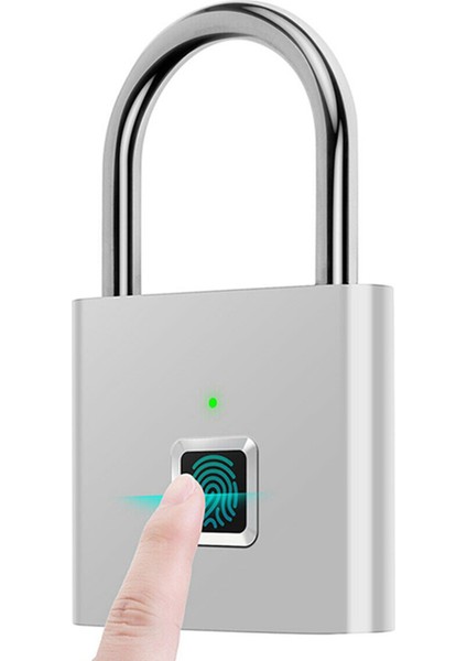 2x Parmak Izi Asma Kilit, Dolaplar, Valizler, Sırt Çantaları Vb. Için Taşınabilir Hırsızlığa Karşı USB Şarjlı Parmak Izi Kilidi (Yurt Dışından) fiyatları