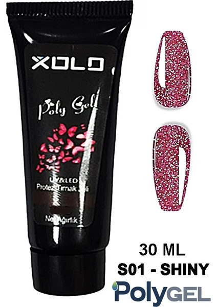 Simli Seri Glitter 30ml Polygel Protez Tırnak Oje Kalıcı Akrilik Jel Polijel Poly Gel