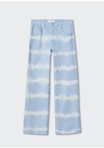 Geniş Paça Batik Jean