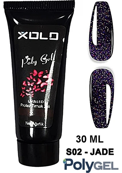 Simli Seri Glitter 30ml Polygel Protez Tırnak Oje Kalıcı Akrilik Jel Polijel Poly Gel