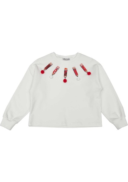 Kız Çocuk Ponponlu Sweatshırt fiyatları