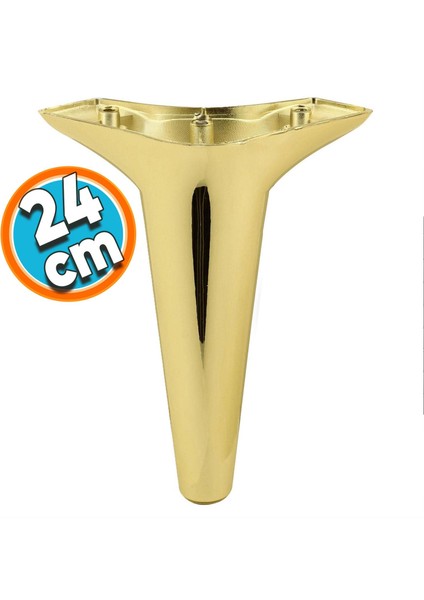 Mobilya Kanepe Sehpa Puf Tv Ünitesi Baza Koltuk Ayağı Gold Altın Renk 24 cm Ayak