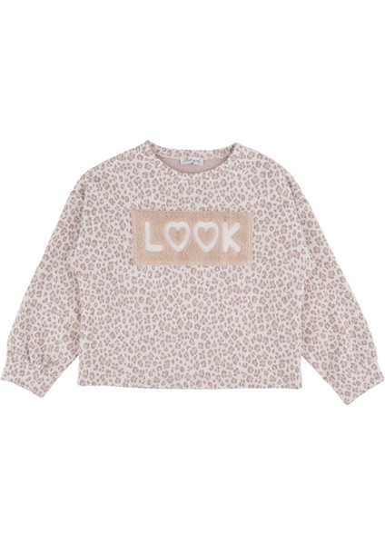 Kız Çocuk Uzun Kollu Leopar Desenli Sweatshırt fiyatları