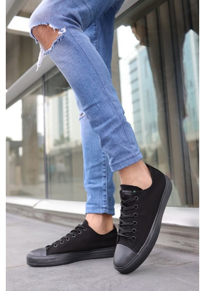 Unısex Siyah Siyah Garantili Ortopedik Keten Günlük Kullanım Sneaker Ayakkabı X-STAR-7284 indirimleri