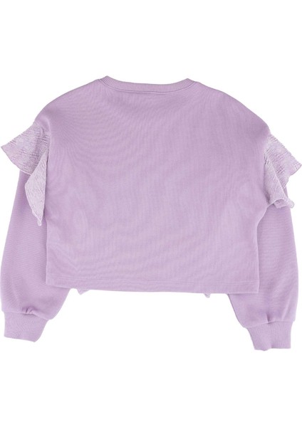 Kız Çocuk Kolu Fırfırlı Sweatshırt modelleri