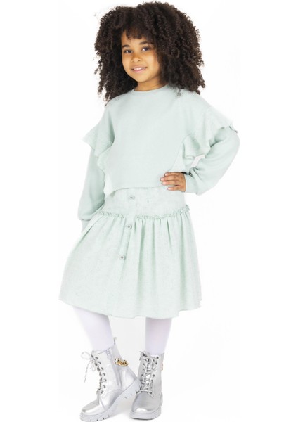 Kız Çocuk Kolu Fırfırlı Sweatshırt fırsatları