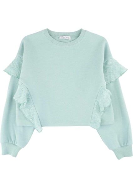 Kız Çocuk Kolu Fırfırlı Sweatshırt indirimleri