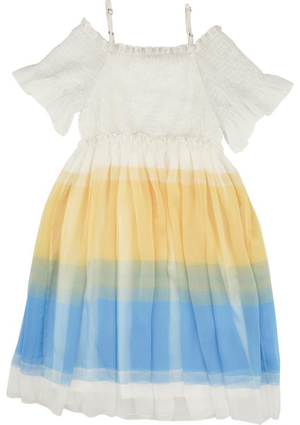 Kız Çocuk Blok Renkli Elbise modelleri