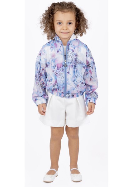 Kız Çocuk Süs Düğmeli Şort