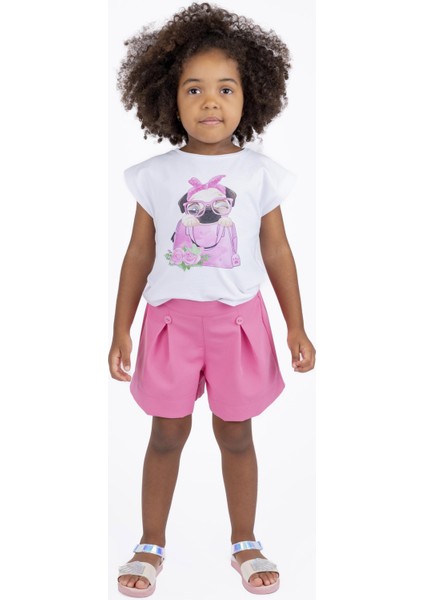 Kız Çocuk Süs Düğmeli Şort indirimleri