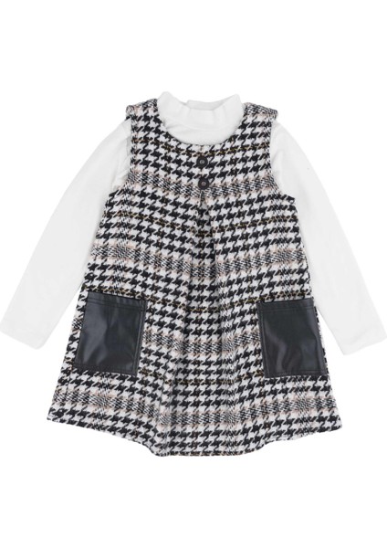 Kız Çocuk Kazayağı Desenli Elbise Takım fiyatları