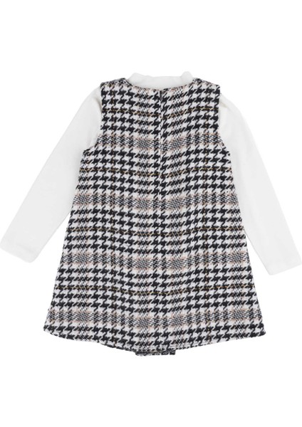 Kız Çocuk Kazayağı Desenli Elbise Takım modelleri