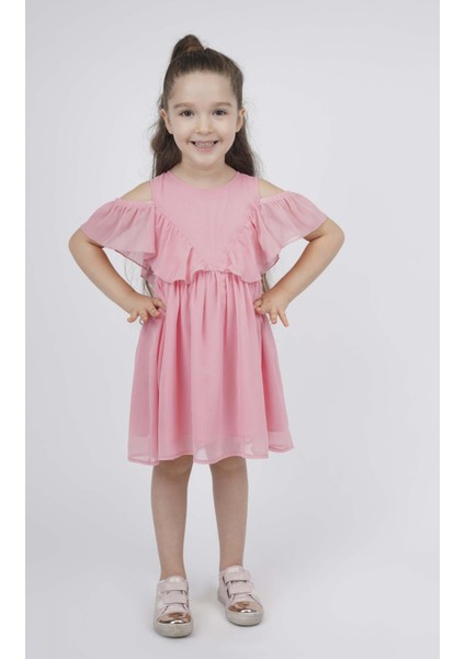 Kız Çocuk Volanlı Elbise