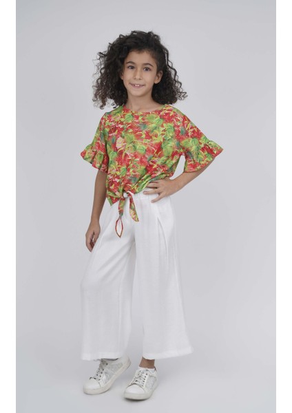 Kız Çocuk Bağlamalı Bluz