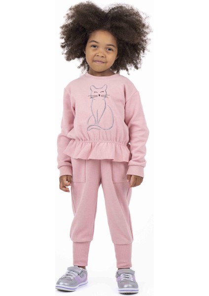 Kız Çocuk Büzgülü Sweatshırt