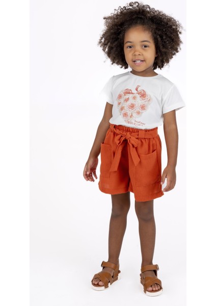 Kız Çocuk Kuşaklı Şort