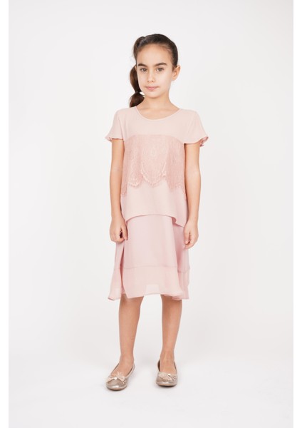 Kız Çocuk Dantel Detaylı Elbise fırsatları