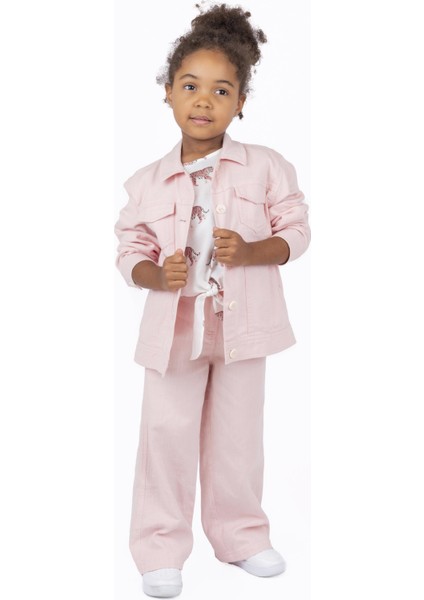 Kız Çocuk Düğmeli Ceket