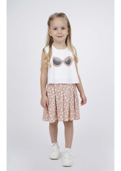 Kız Çocuk Puantiye Desenli Elbise