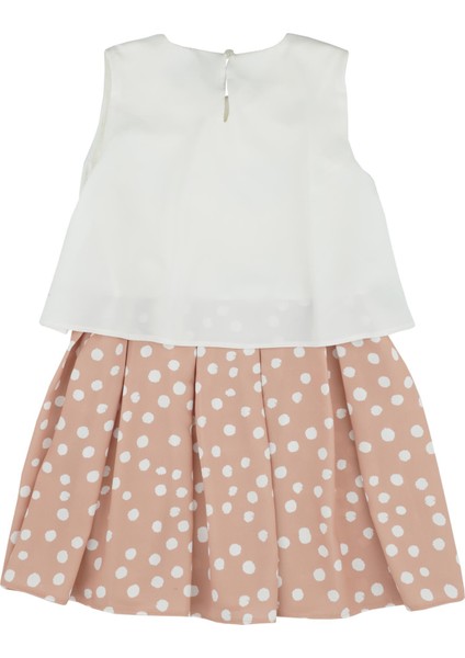 Kız Çocuk Puantiye Desenli Elbise modelleri