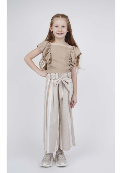 Kız Çocuk Volanlı Elastik Bluz