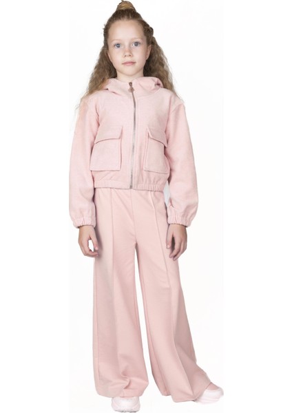 Kız Çocuk Kapüşonlu Fermuarlı Sweatshırt BK23KK14349