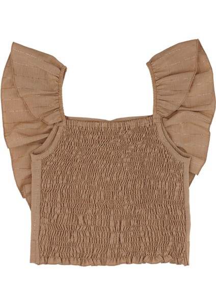 Kız Çocuk Volanlı Elastik Bluz modelleri