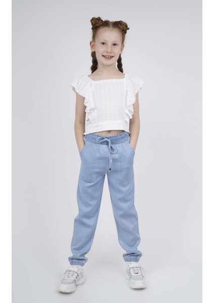 Kız Çocuk Volanlı Elastik Bluz fırsatları