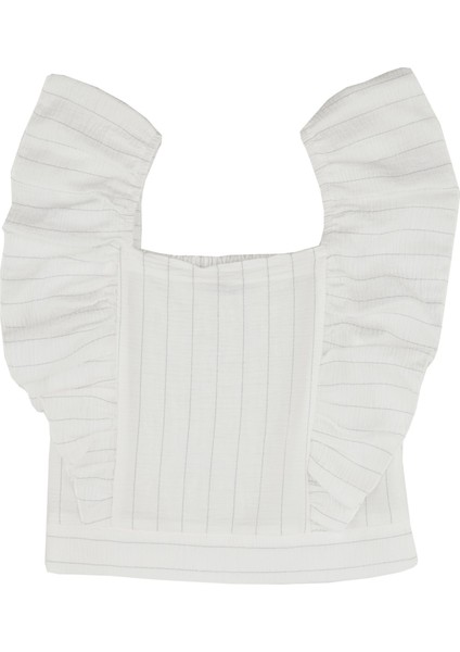 Kız Çocuk Volanlı Elastik Bluz indirimleri