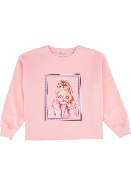 Kız Çocuk Ayıcık Baskılı Sweatshırt indirimleri