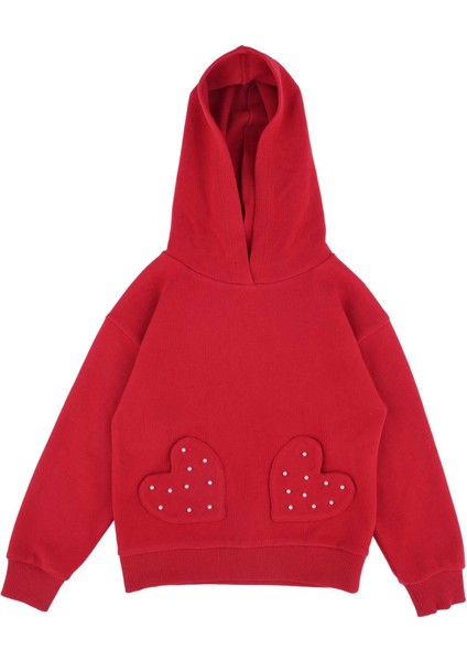 Kapşonlu Kalp Desenli Sweatshırt fiyatları