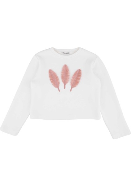 Kız Çocuk Püskül Nakışlı Sweatshırt fiyatları