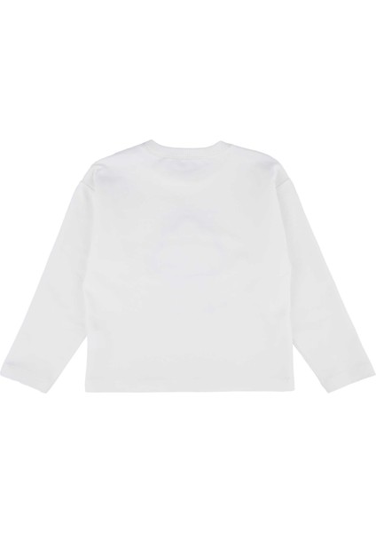 Kız Çocuk Ekru-mint Cupcake Işlemeli Sweatshirt modelleri