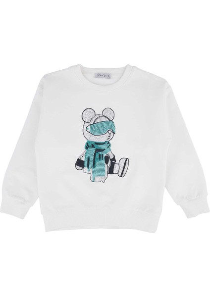 Kız Çocuk Taş Baskılı Sweatshırt fiyatları
