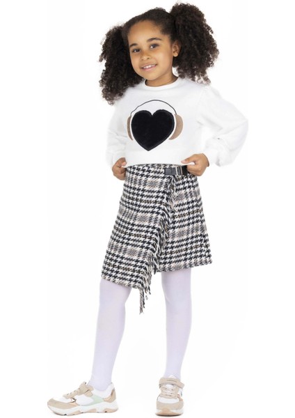 Kız Çocuk Kalpli Sweatshırt