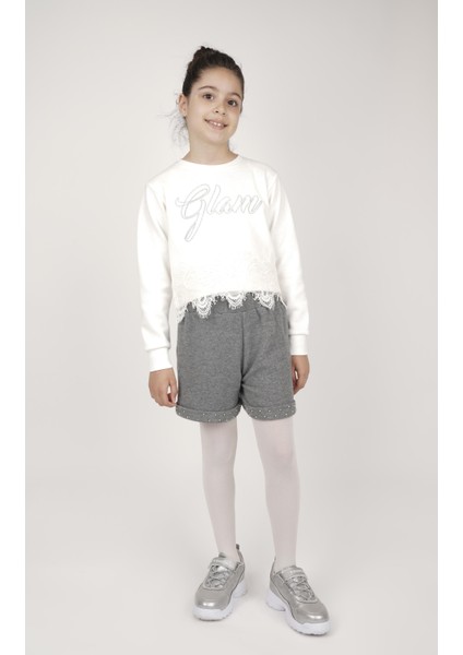 Kız Çocuk Incili Şort