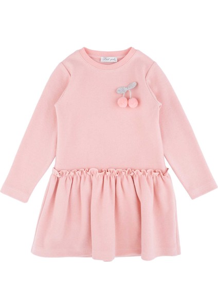 Kız Çocuk Kiraz Broşlu Elbise BB23KK12196 fiyatları