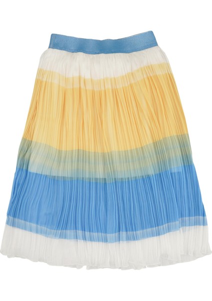 Kız Çocuk Blok Renkli Etek modelleri