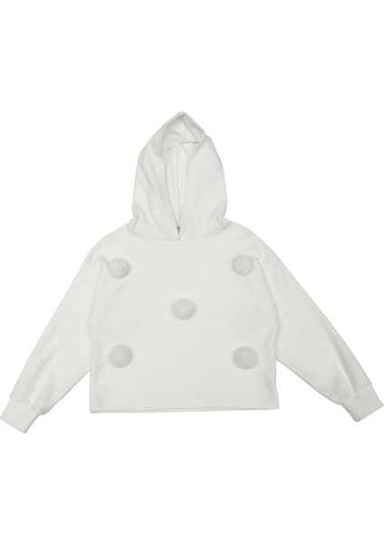 Kız Çocuk Kapüşonlu Ponponlu Sweatshırt indirimleri