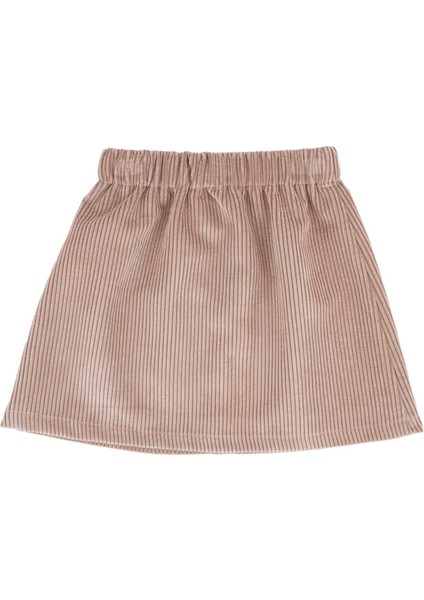 Kız Çocuk Düğmeli Kadife Etek modelleri