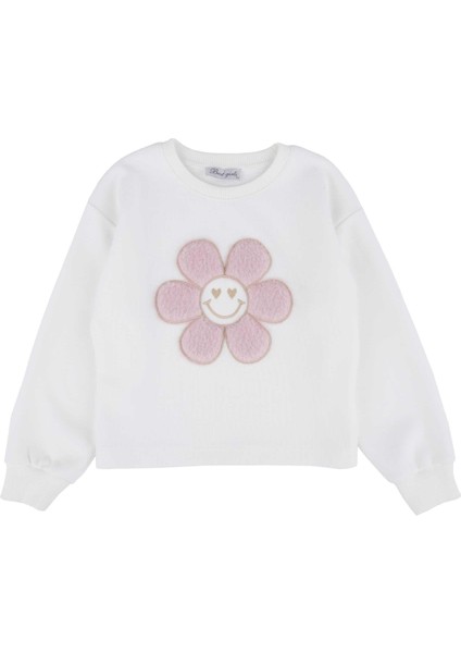 Kız Çocuk Papatya Işlemeli Sweatshırt fiyatları