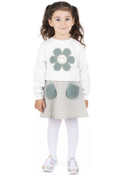 Kız Çocuk Papatya Işlemeli Sweatshırt fırsatları