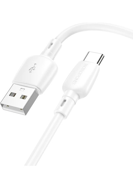 Şarj Kablo 100W USB To Type-C Hızlı Şarj ve Data Kablosu Uzunluk 1 Metre Beyaz Usb-A To Usb-C BX93