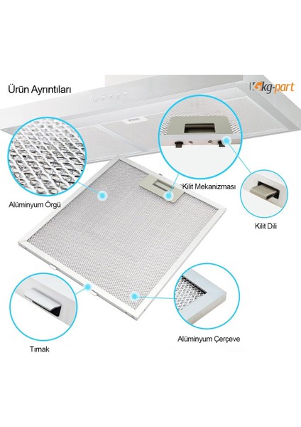 Davlumbaz & Aspiratör Metal Yağ Filtresi 307X228MM indirimleri