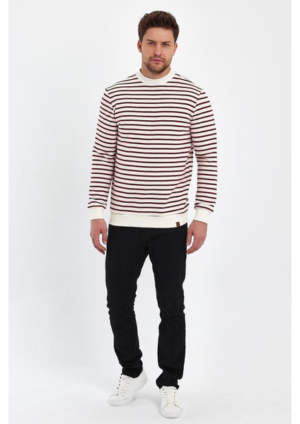Bisiklet Yaka Çizgili SWEATSHİRT(E23-761A-ERK) fiyatları