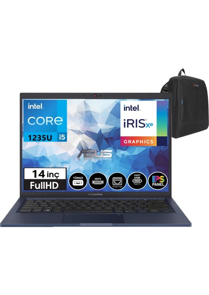 Expertbook Intel Core I5-1235U 16GB 1tb SSD WINDOWS11HOME 14''fhd IPS Taşınabilirbilgisayar B1402CBA-EB037223+WEBLEGELSINÇANTA