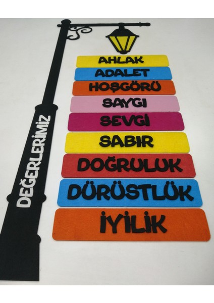 Değerler Panosu Demonte Keçe Eğitim Materyali fiyatları