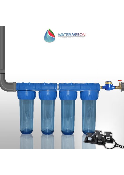 Daire Bina Sayaç Girişi 4 Aşama Su Arıtma Cihazı (Kireç ,tortu , Koku Önleyici Yumuşatma Sistemi). fiyatları