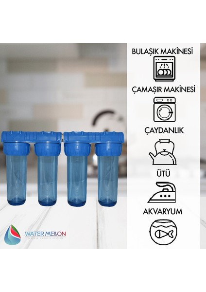 Daire Bina Sayaç Girişi 4 Aşama Su Arıtma Cihazı (Kireç ,tortu , Koku Önleyici Yumuşatma Sistemi). modelleri